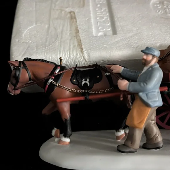 Department 56 Dickens Village Gourmet Chocolate Delivery Wagon - Picture 7 of 8